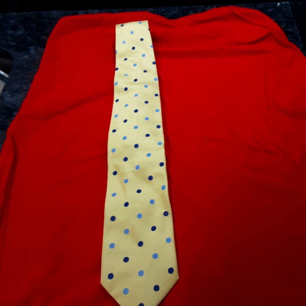 Brioni gold silk pattern tie NWT